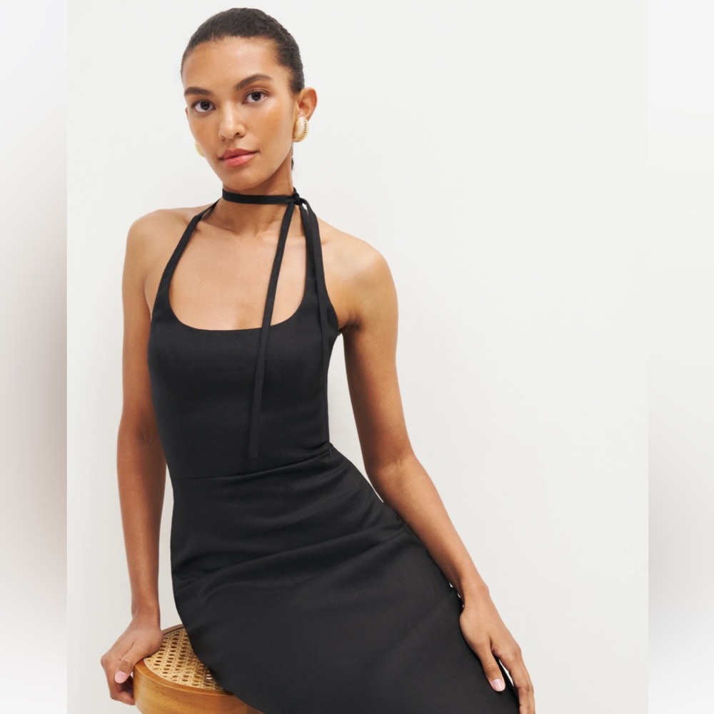 reformation yana linen dress